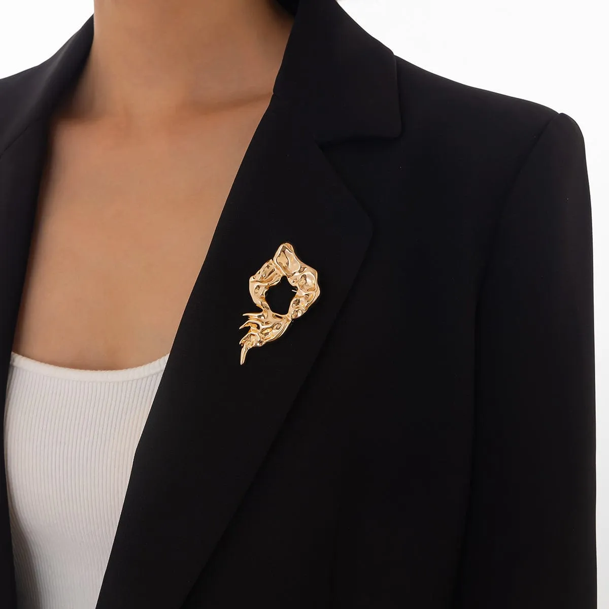Abstract Irregular Liquid Lava Pin Brooch