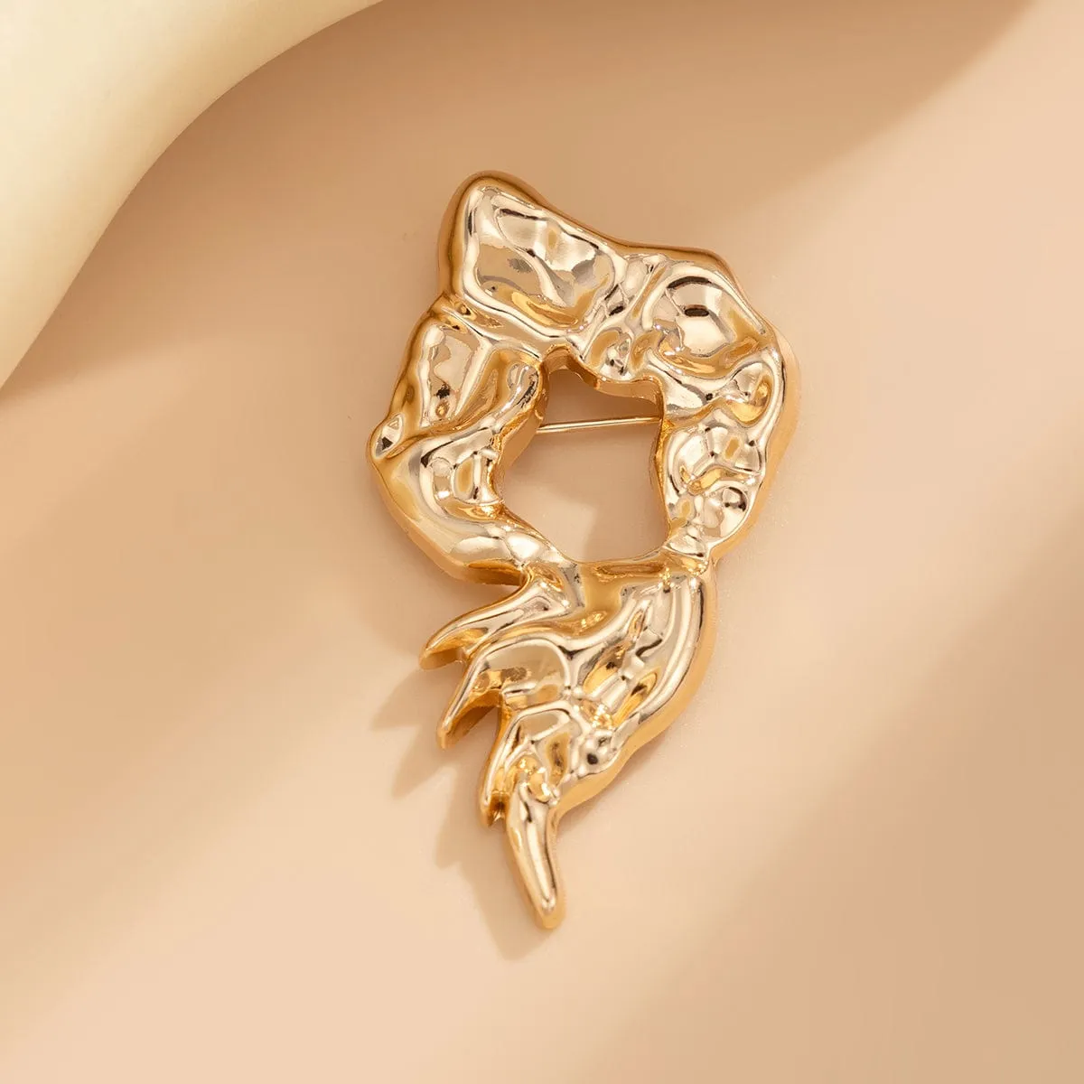 Abstract Irregular Liquid Lava Pin Brooch