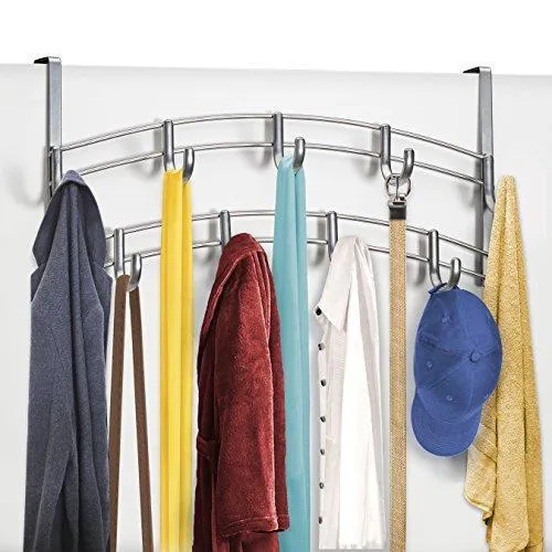 Airleds Over Door Accessory Holder - Scarf, Belt, Hat, Jewelry Hanger - 9 Hook Organizer Rack