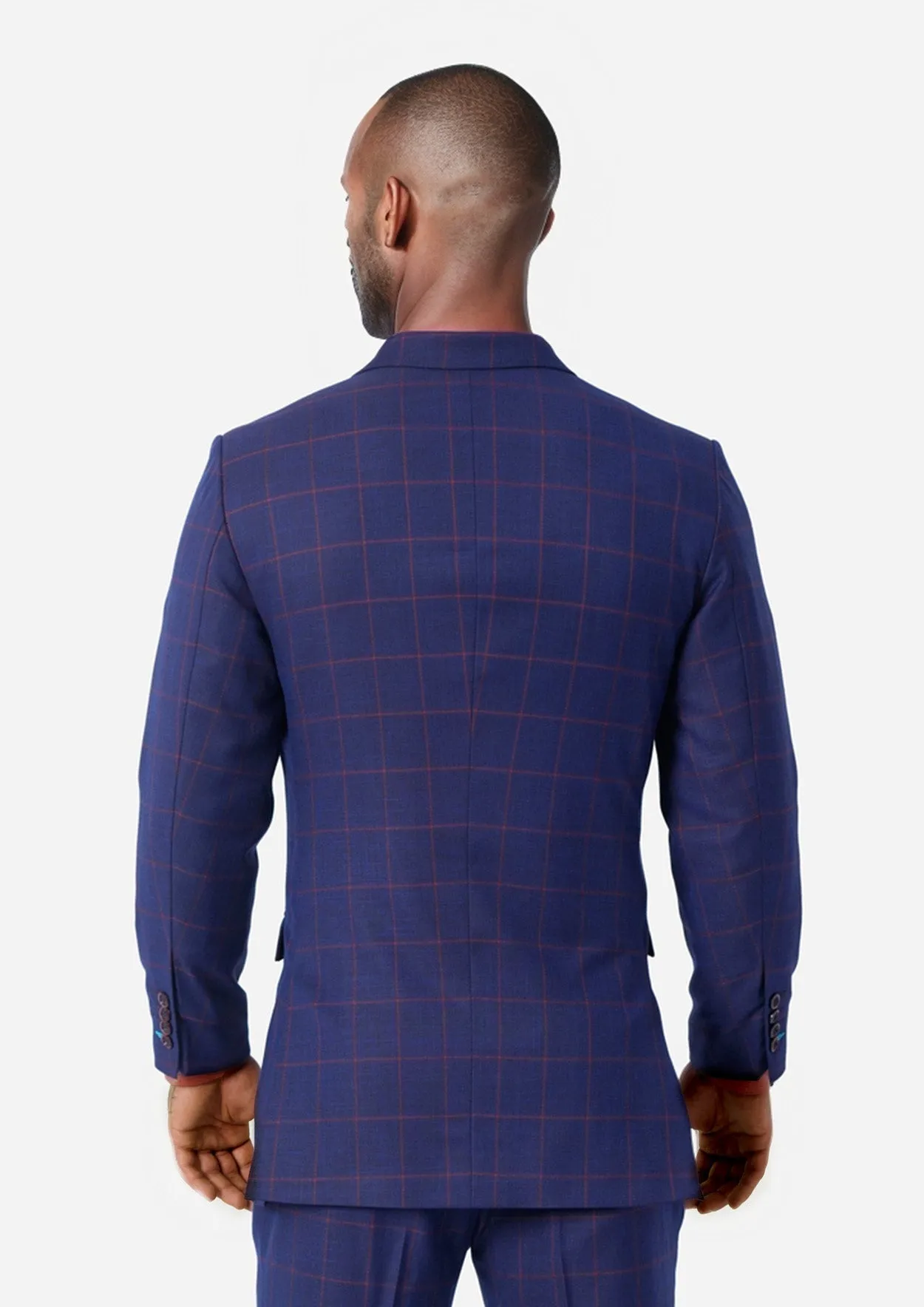 Astor Indigo Blue Windowpane Suit