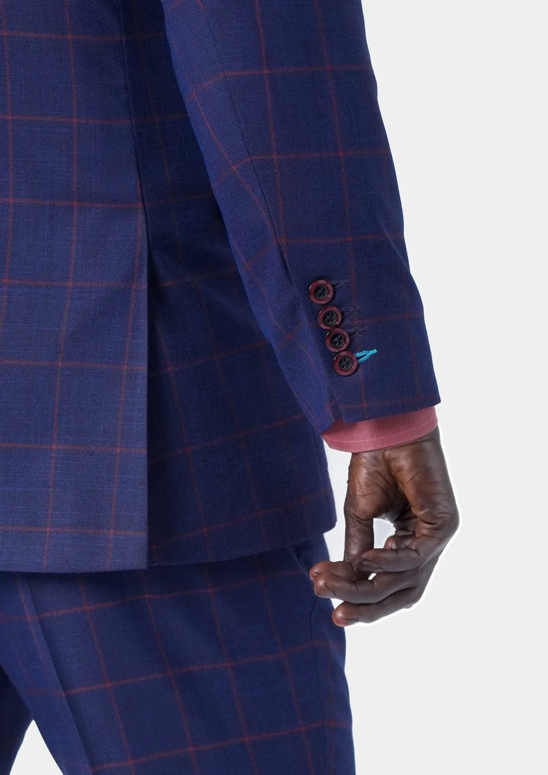 Astor Indigo Blue Windowpane Suit