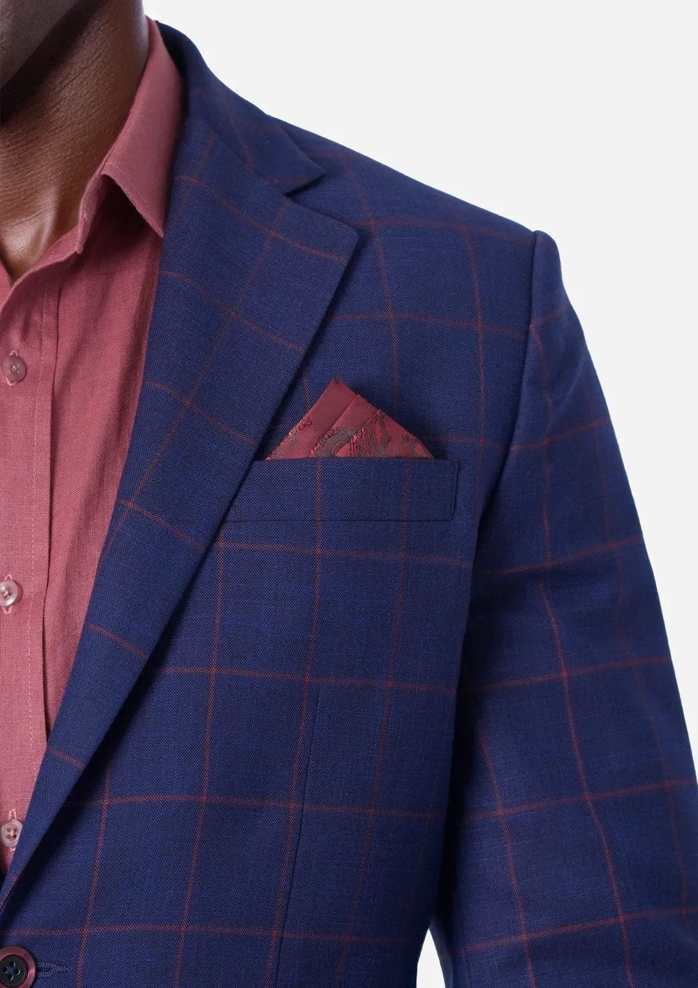 Astor Indigo Blue Windowpane Suit