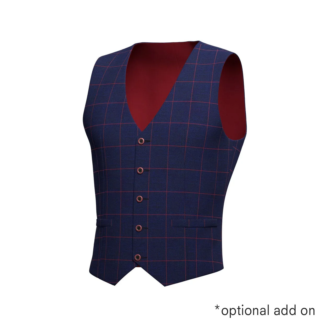 Astor Indigo Blue Windowpane Suit