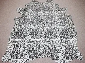 Baby zebra printed on cow skin brazilian Cowhide rug 7x5.6 ft -3928