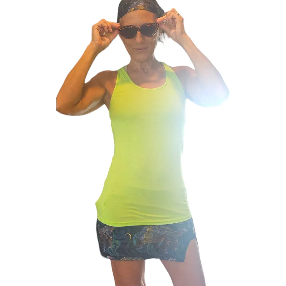 Bamboo Eco Freindly Green Racer Back Tank Top