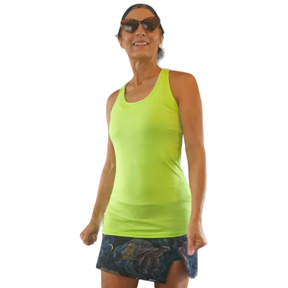 Bamboo Eco Freindly Green Racer Back Tank Top