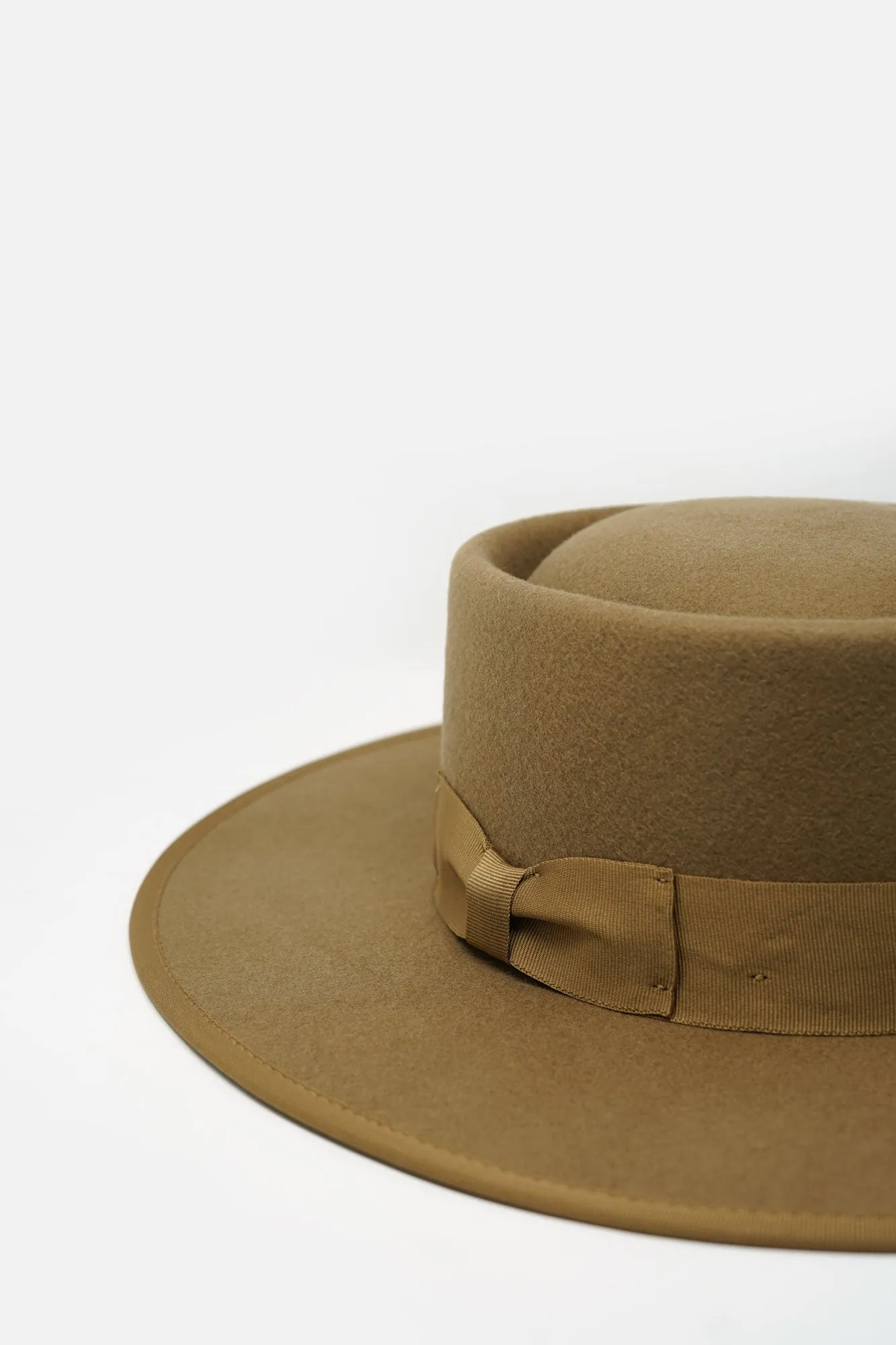 Benezet Wool Felt Boater Hat - Brown