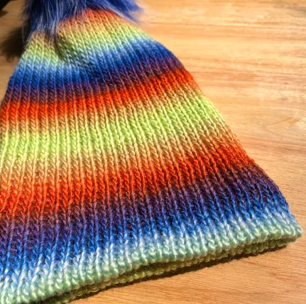 Bold Rainbow Knit Hats