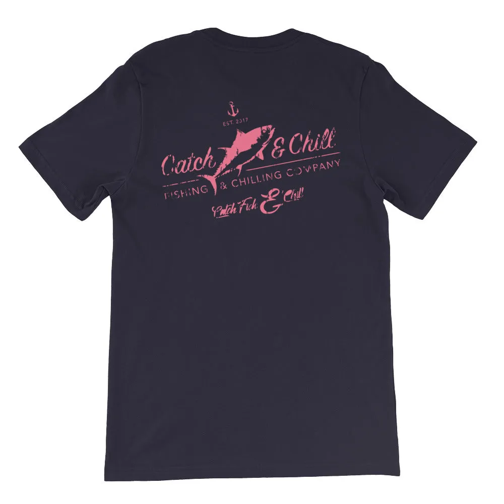 CATCH FISH & CHILL VINTAGE RED TUNA TEE