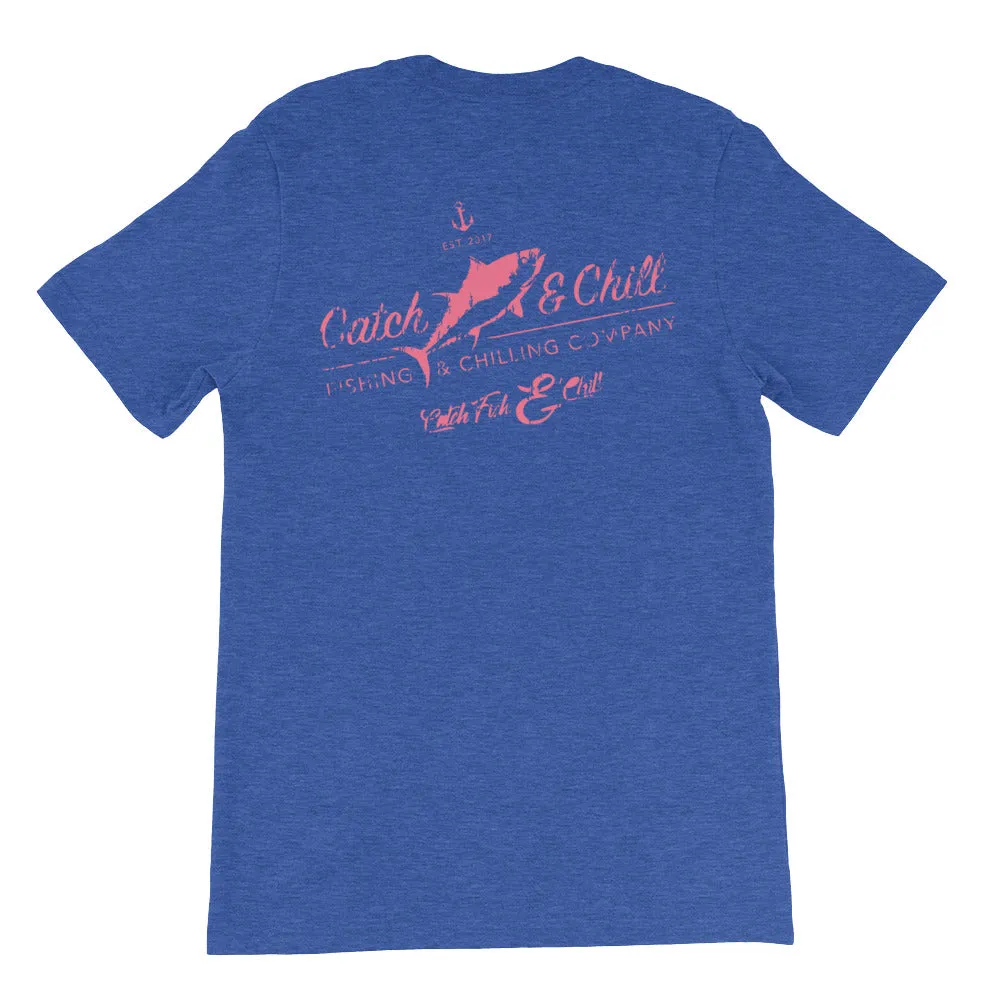 CATCH FISH & CHILL VINTAGE RED TUNA TEE