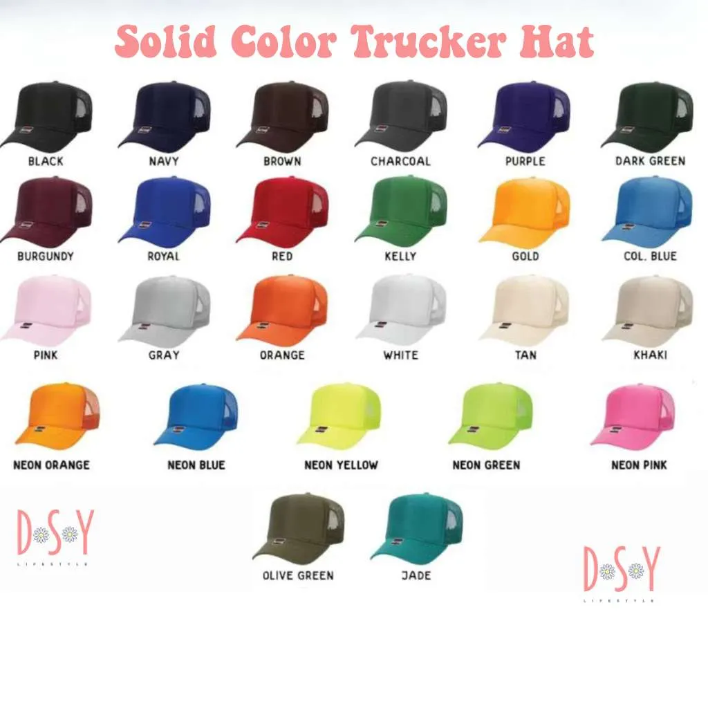Cherry Blossom Trucker Hat Solid Color Trucker Hats - Spring Trucker Hats