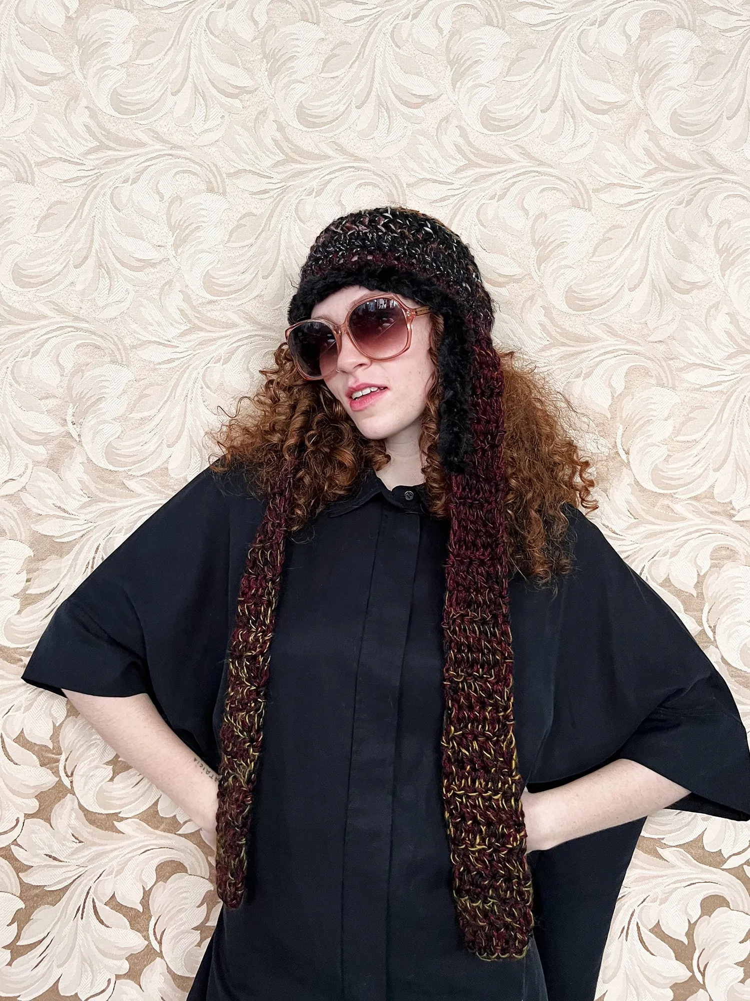 Cool Cat Crochet Hat #6 S/M
