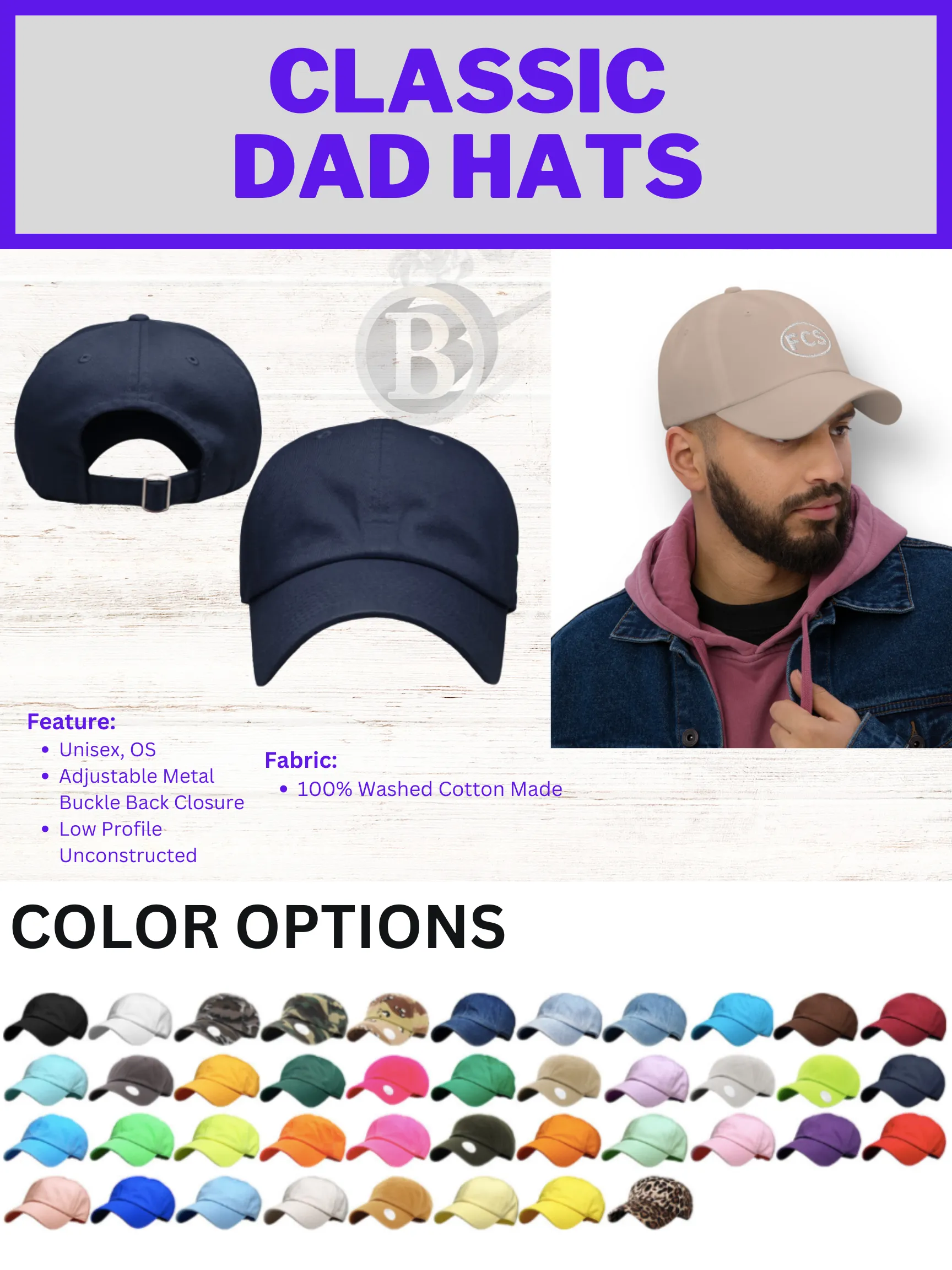 Dad Hat Packages (Embroidered)