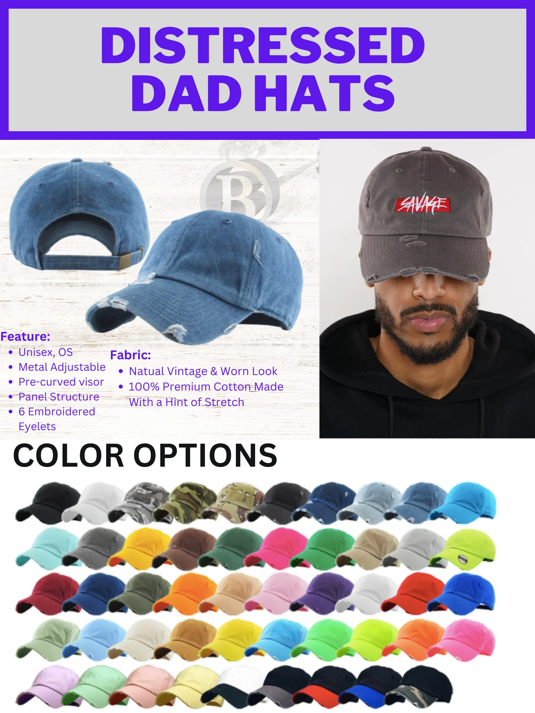 Dad Hat Packages (Embroidered)