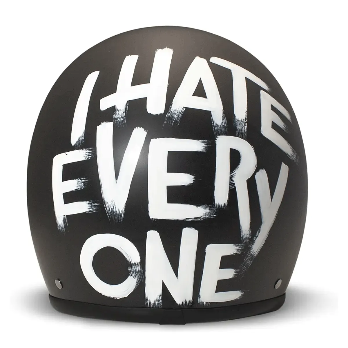DMD Retro Jet Open Face Helmet I Hate Everyone