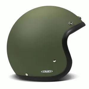 DMD Retro Jet Open Face Helmet Matt Green