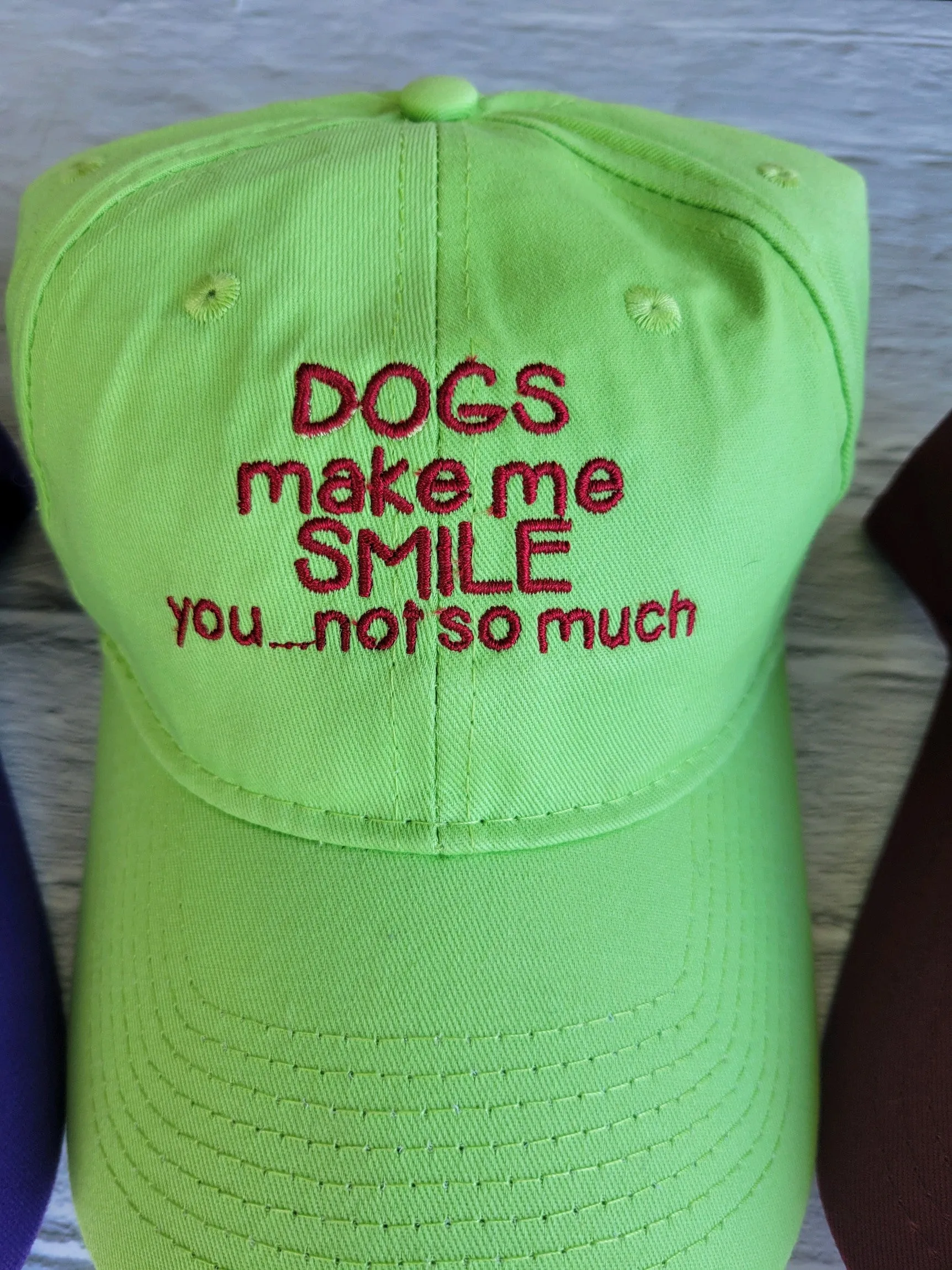 Dogs make me smile, you not so much hat