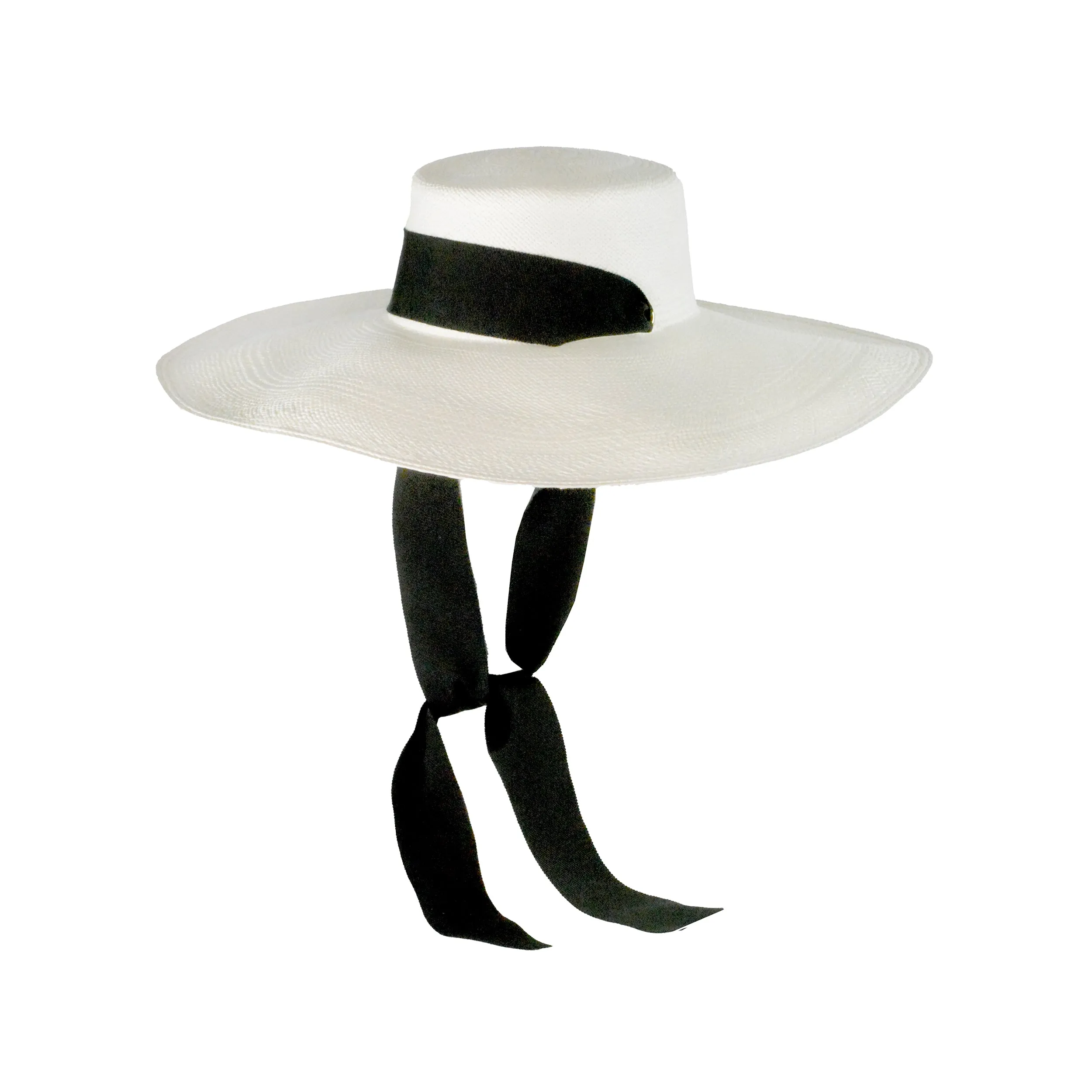 Extra Long Brim Cordovan with Adjustable Ribbon
