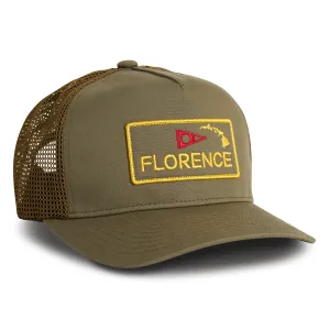 Florence Marine Island Trucker Hat - Burnt Olive