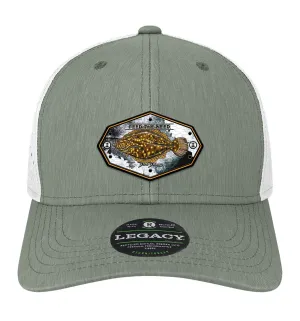 Flounder Kraken Performance Dark Grey White Hat