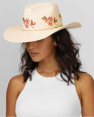 FREYA | Balsam Cross Stitch Hat | Natural