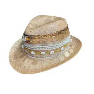 Gold hoops beach hat