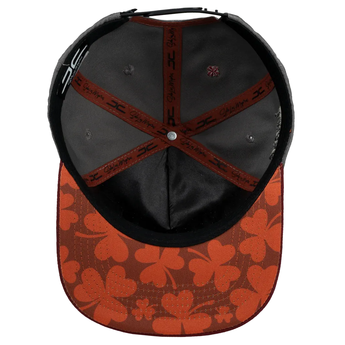 Gorra JC HATS Trébol Gray/Burgundy