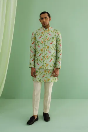 Green Kurta Bandi Set