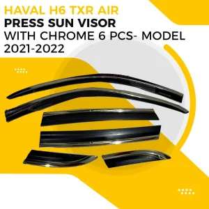 Haval H6 TXR Air Press Sun Visor With Chrome 6 Pcs - Model 2021-2024