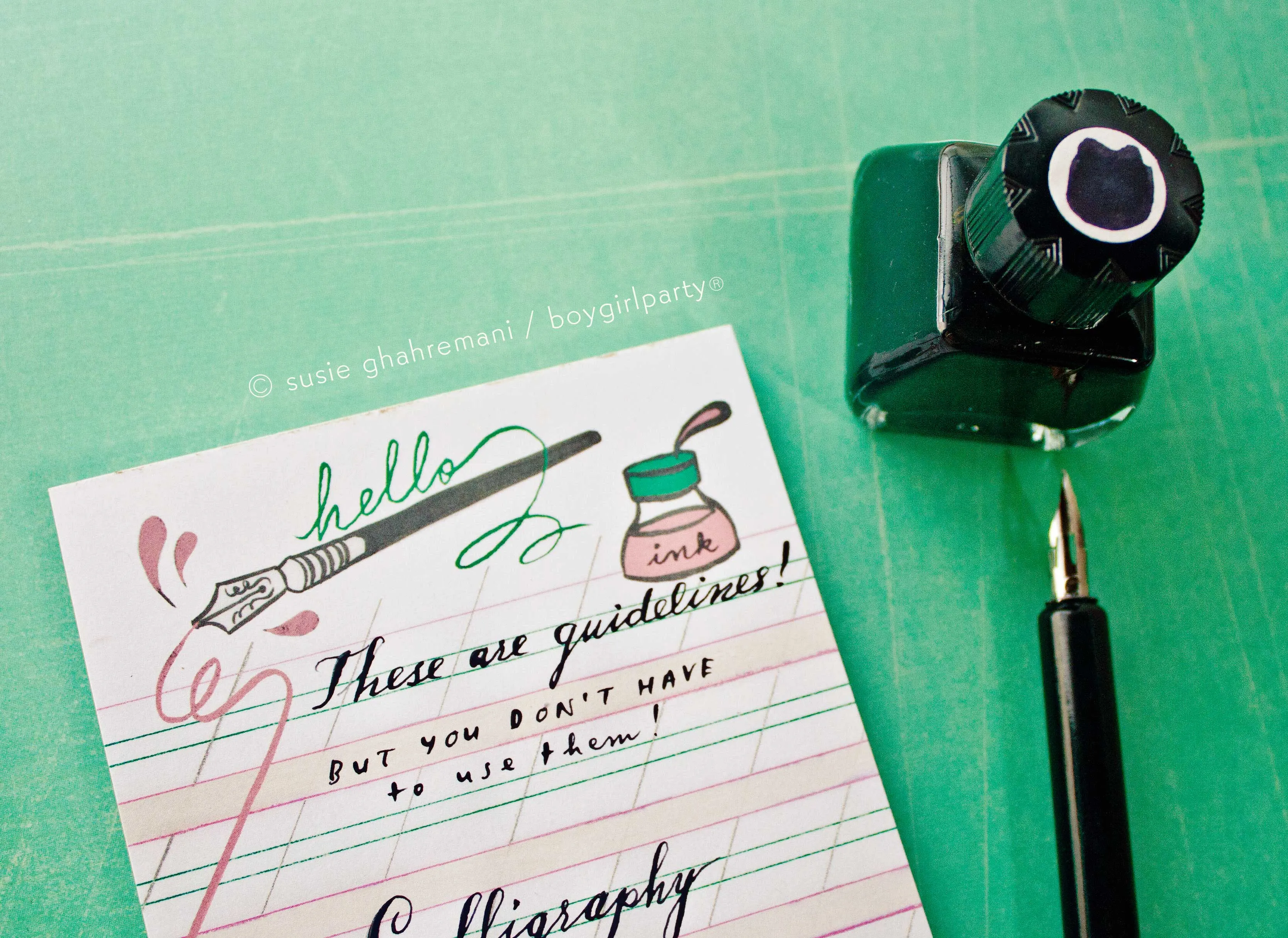 Hello Ink Notepad — Illustrated notepad for Handwriting and Calligraphy practice