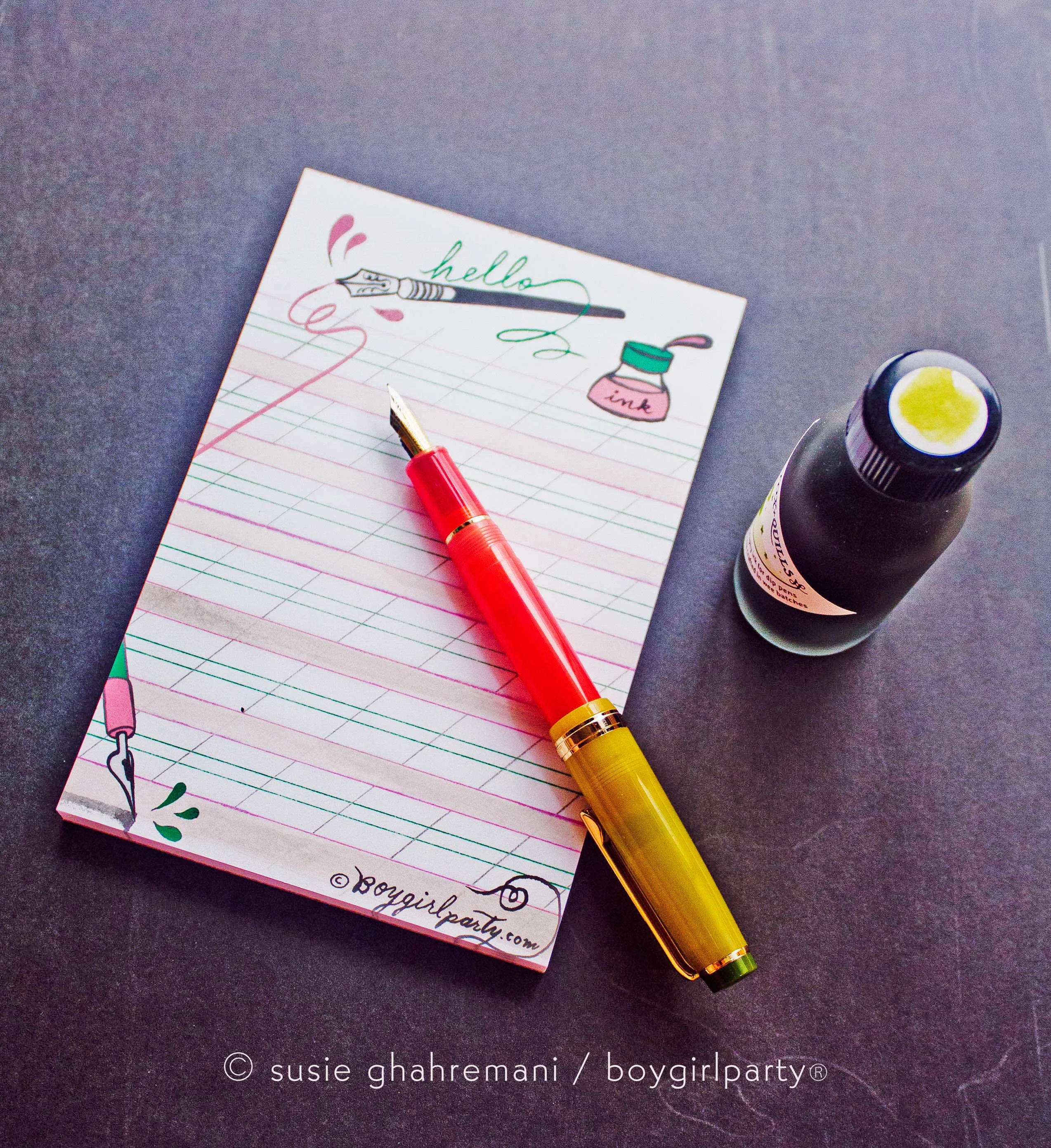 Hello Ink Notepad — Illustrated notepad for Handwriting and Calligraphy practice