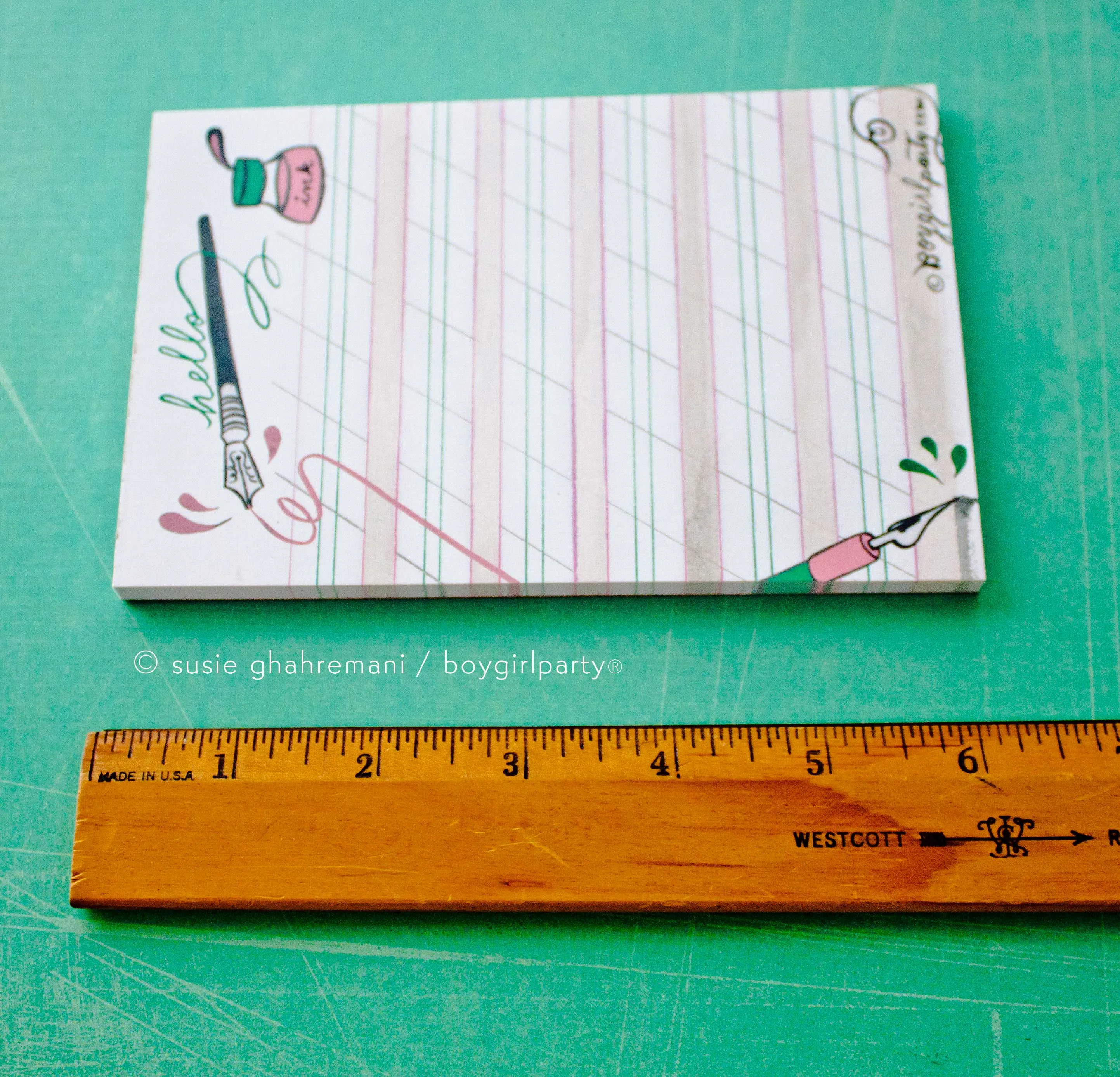 Hello Ink Notepad — Illustrated notepad for Handwriting and Calligraphy practice