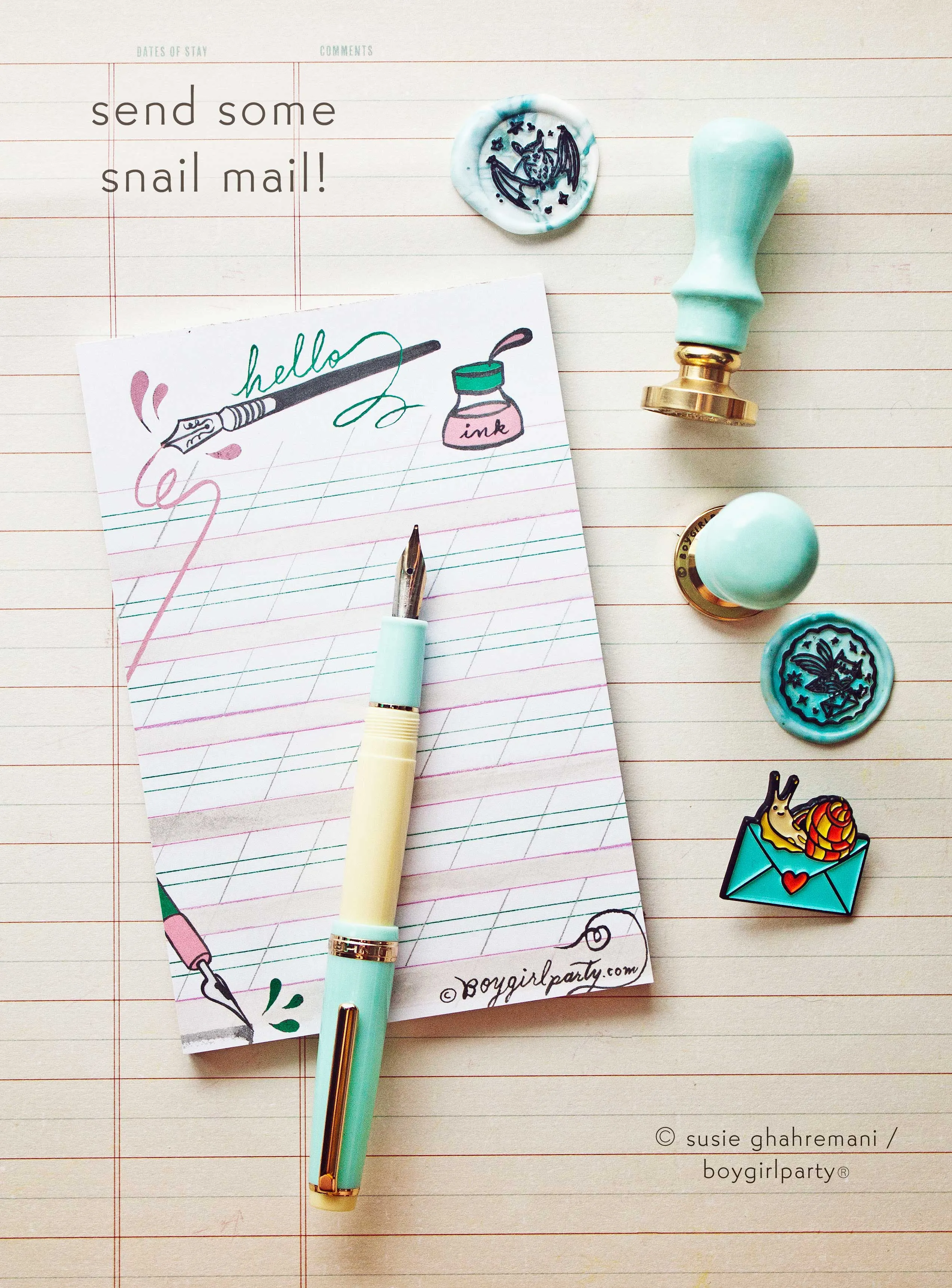 Hello Ink Notepad — Illustrated notepad for Handwriting and Calligraphy practice
