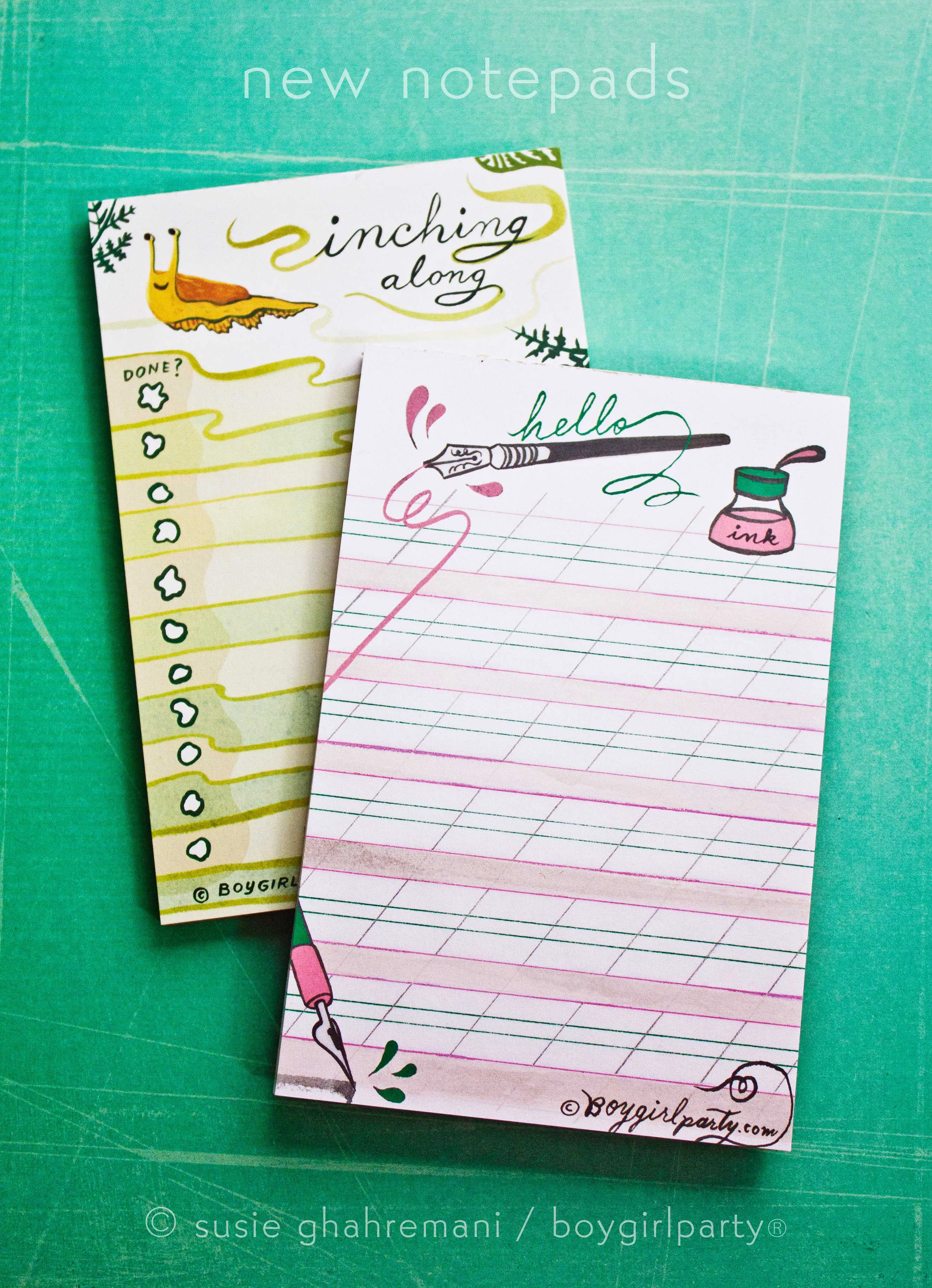 Hello Ink Notepad — Illustrated notepad for Handwriting and Calligraphy practice
