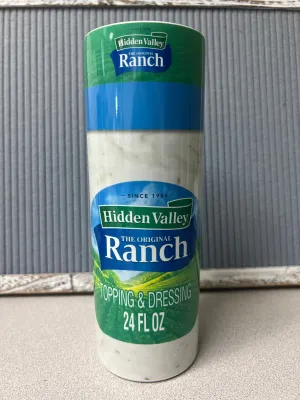 Hidden Valley Ranch dressing- 20oz stainless steel Tumbler