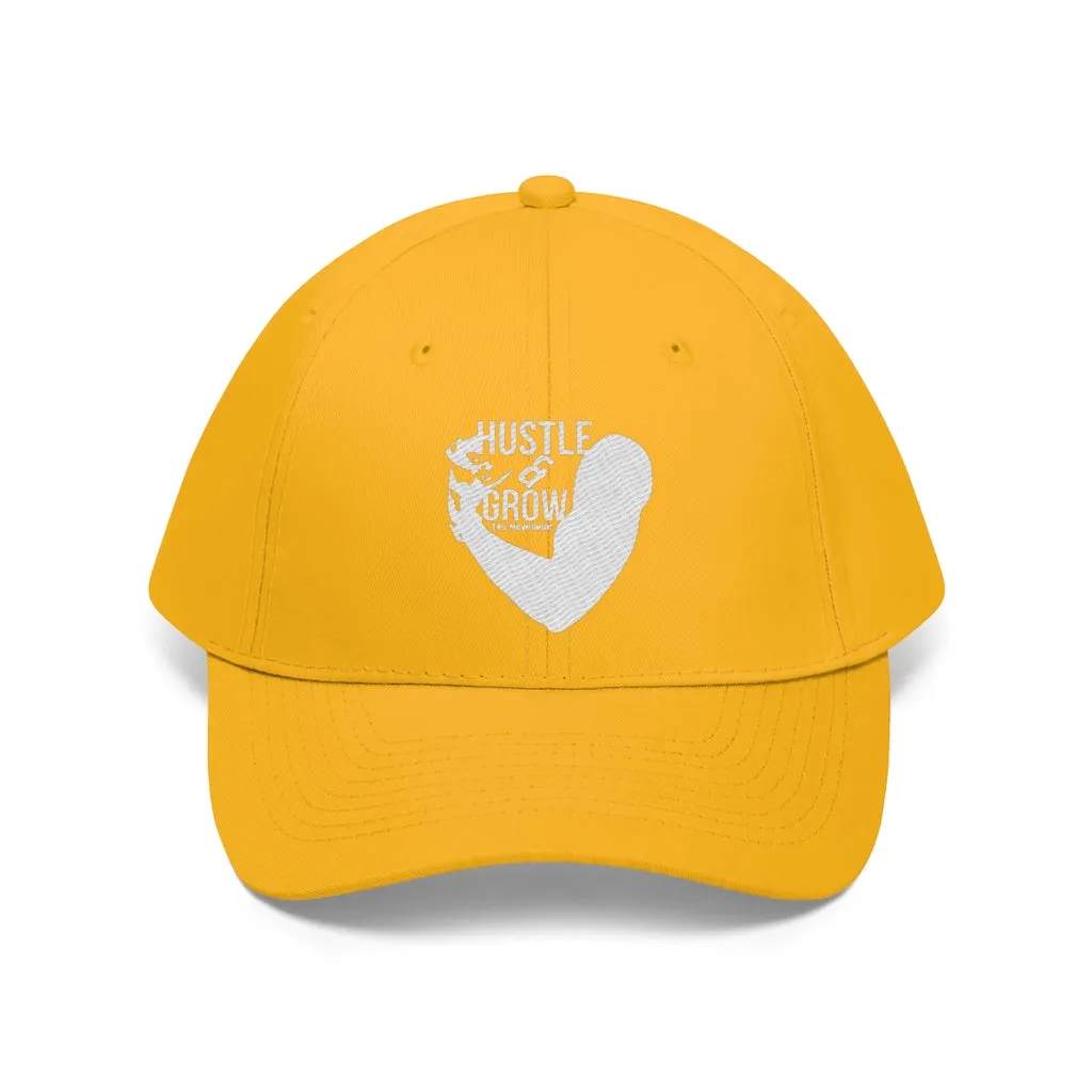 Hustle & Grow Twill Hat (Gold/White)