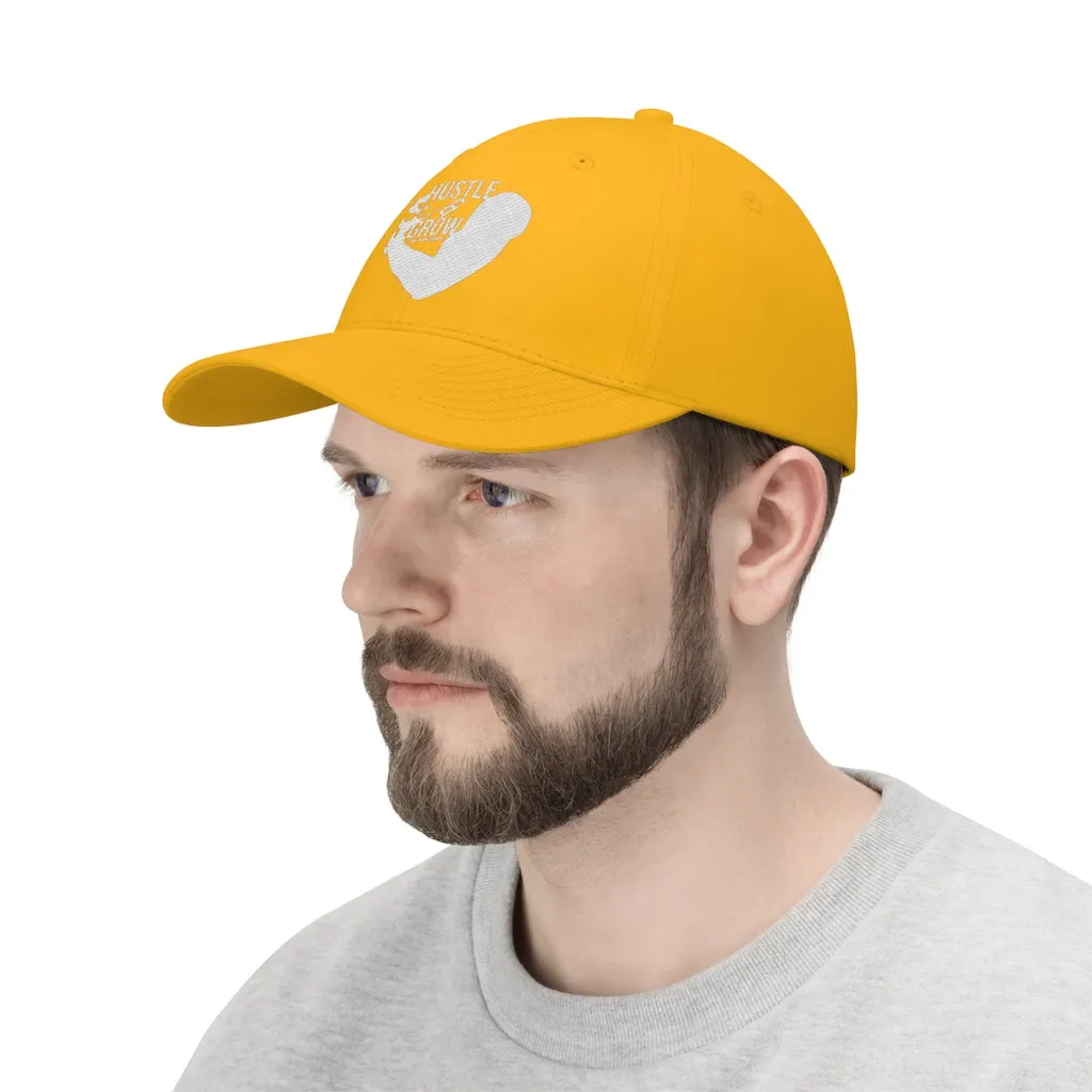Hustle & Grow Twill Hat (Gold/White)