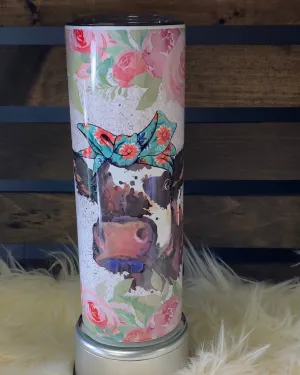 Just a girl who loves cows- 20oz stainless steel Tumbler