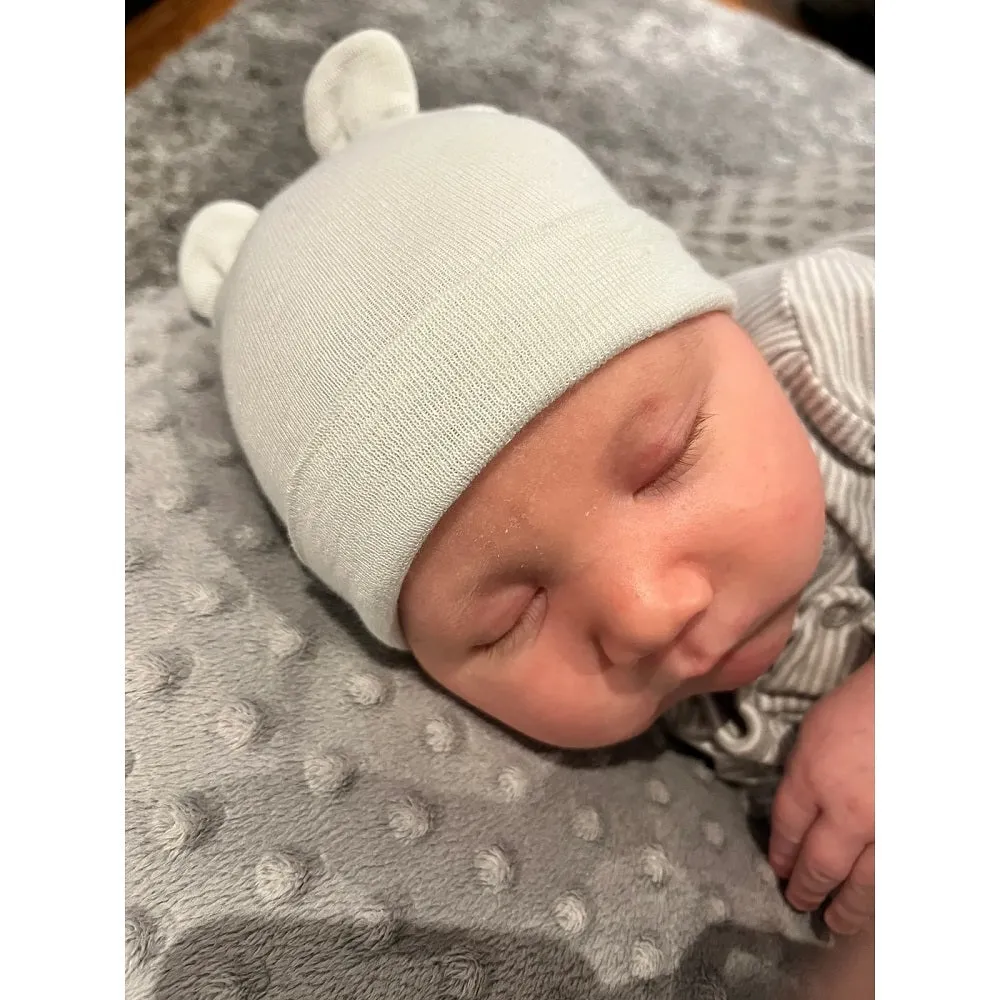 Kidcentral Newborn Ears Hat (White)