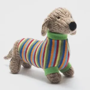 Knitted Sausage Dog Plush Toy