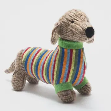 Knitted Sausage Dog Plush Toy