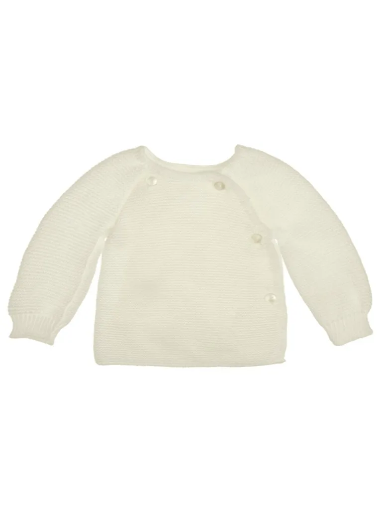 Knitted White Cardigan