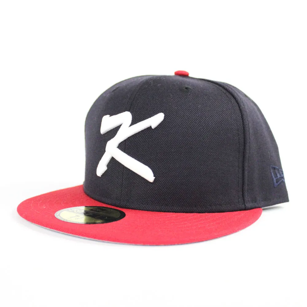 Korea New Era 59Fifty Fitted Hat (Navy Red Gray Gray Under Brim)
