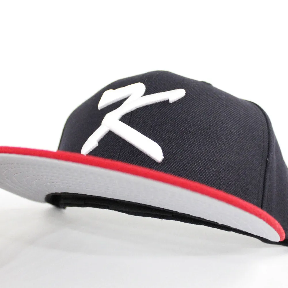 Korea New Era 59Fifty Fitted Hat (Navy Red Gray Gray Under Brim)