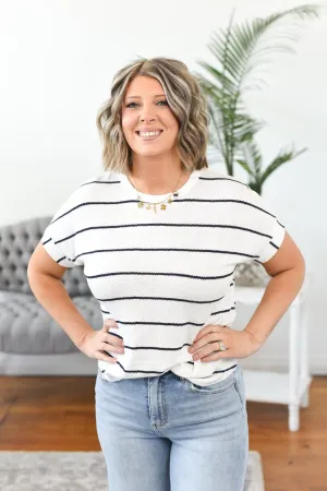 Leni Striped Knit Top