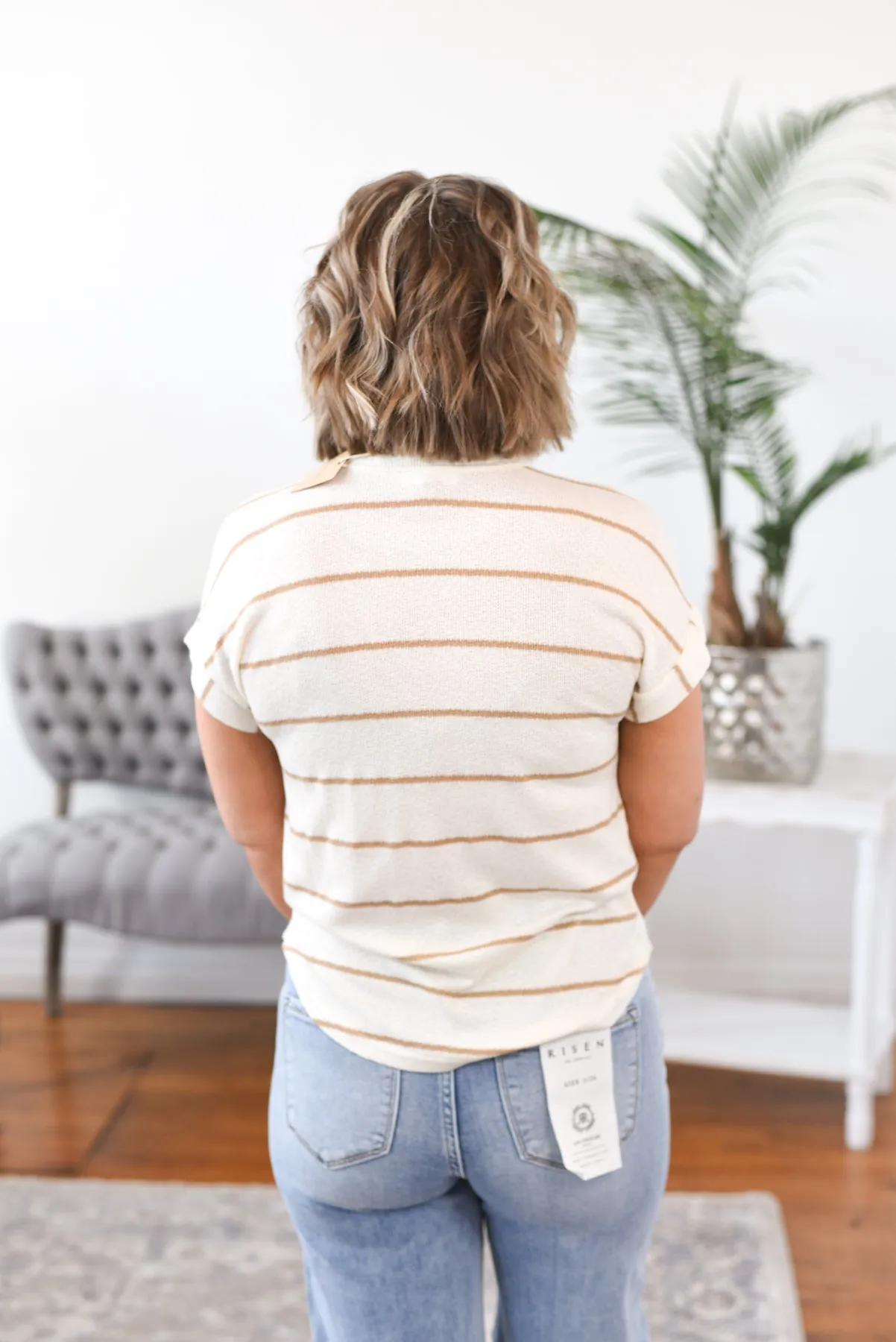 Leni Striped Knit Top