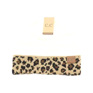 LEOPARD PRINT CC BEANIE IVORY