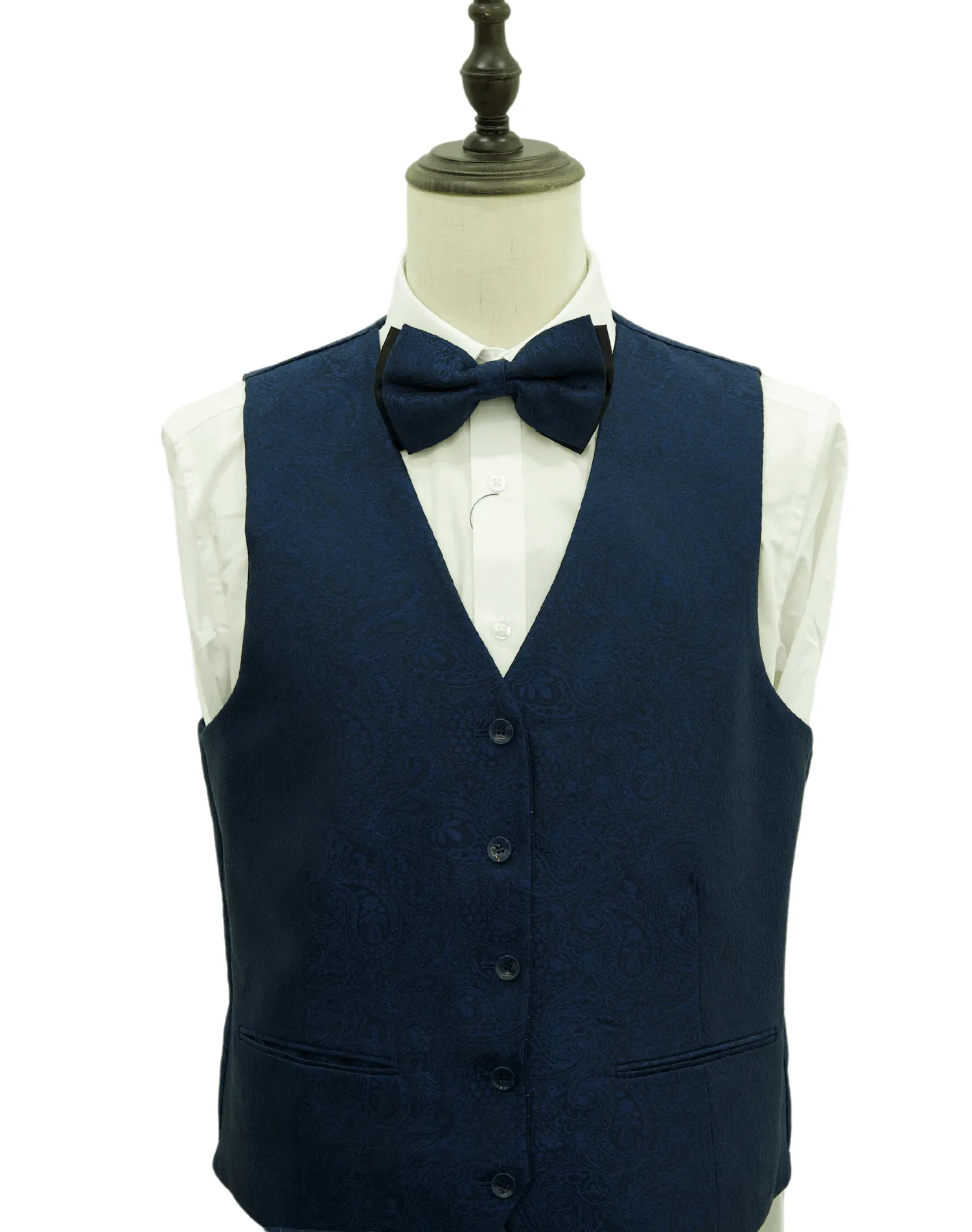 Mazari Paris Revo Modern Fit Suit With Reversible Vest - Navy 2302