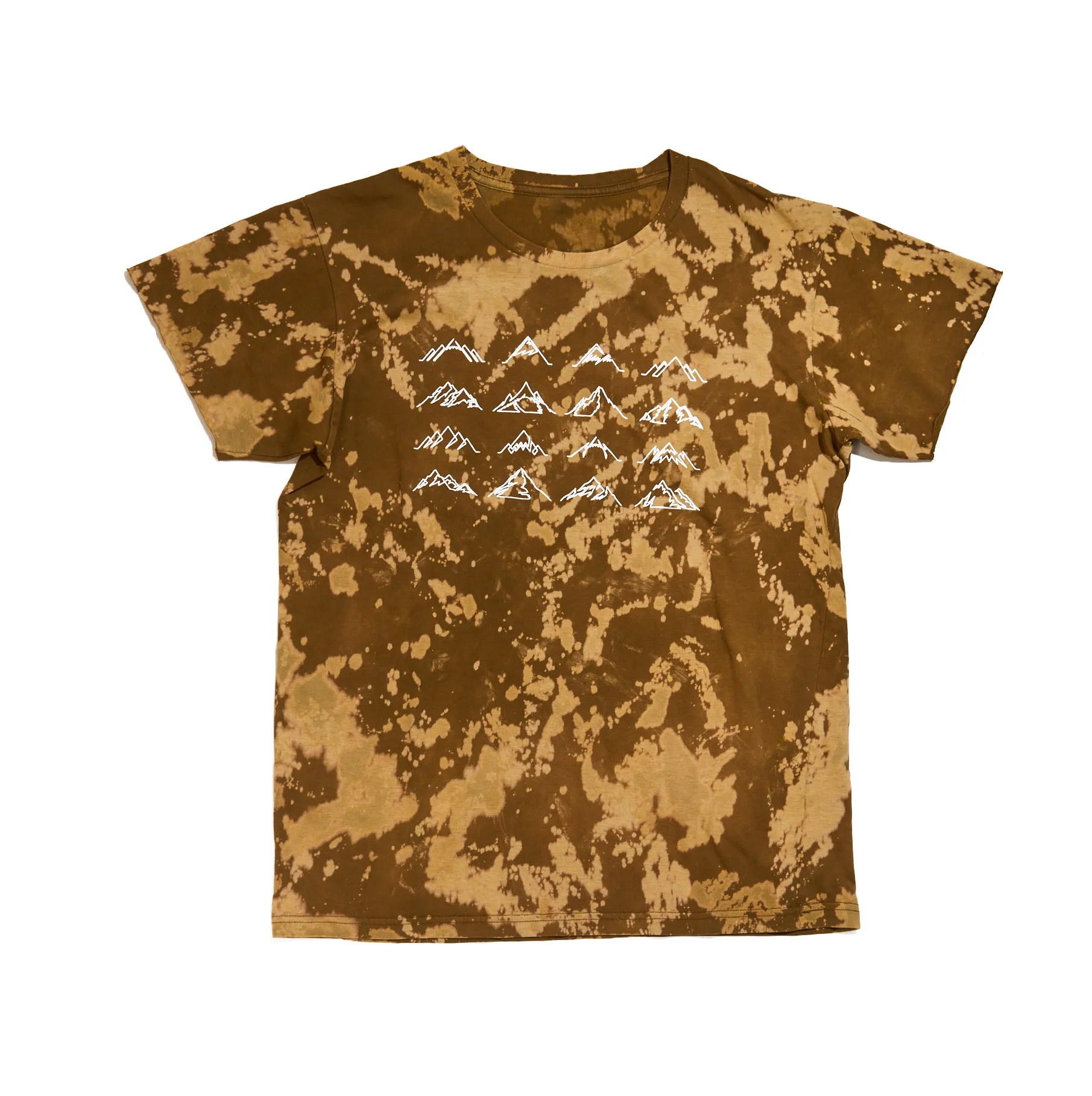 Men's 16 Mountains Upcycled T-Shirt in Brown Tie-Dye (Medium)