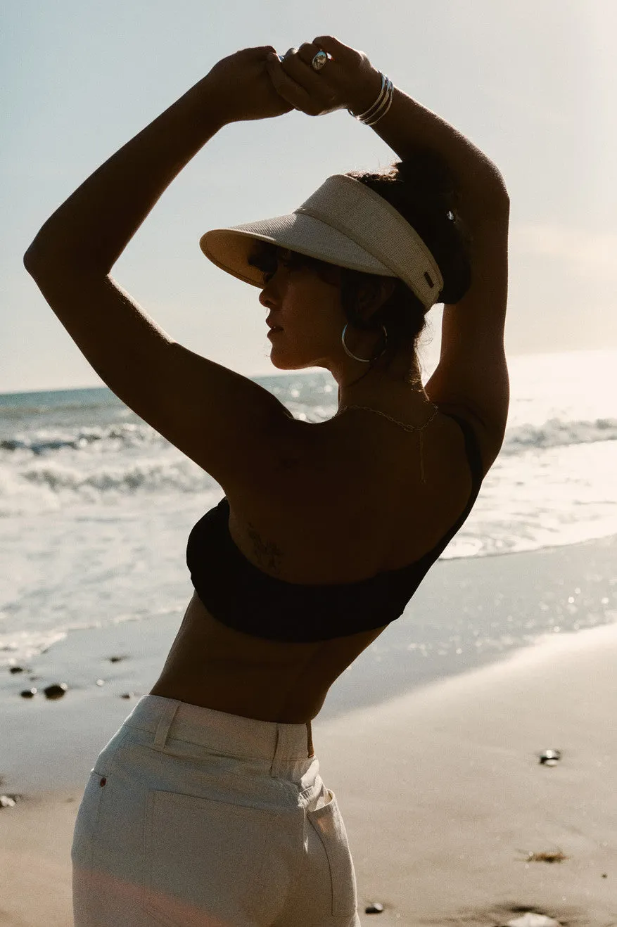 Newport Straw Visor - Natural/Natural
